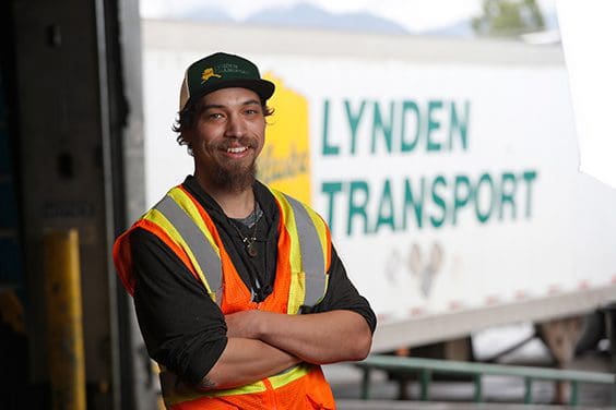 Lynden Transport truck driver.
