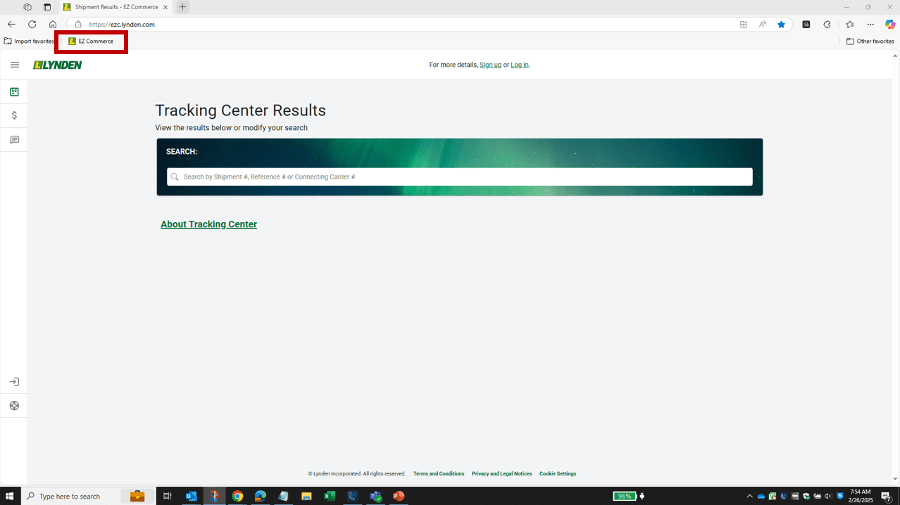 Add EZ Commerce to browser favorite