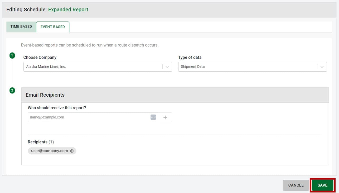 Saving a report in EZ Commerce