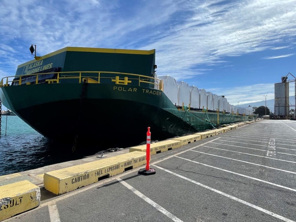 Barge transporting modular homes project for disaster relief