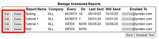 editing or deleting your standard report in EZ Commerce