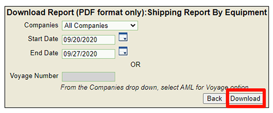 downloading your pdf report in ez commerce