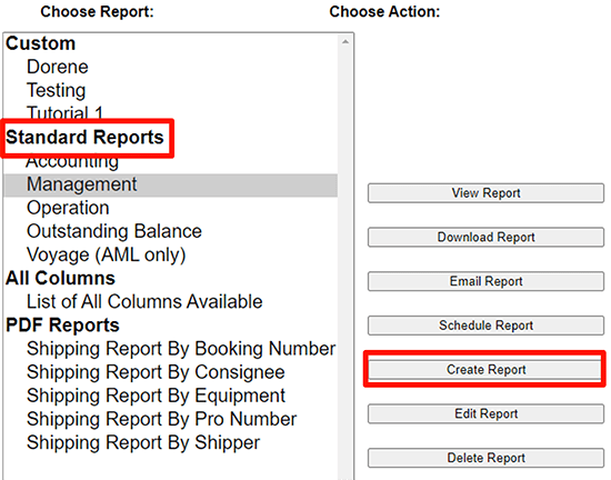 first step for creating your own custom report in EZ Commerce