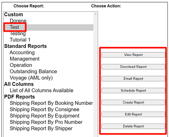 view your custom report in EZ Commerce  