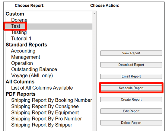 how to schedule your custom report in EZ Commerce