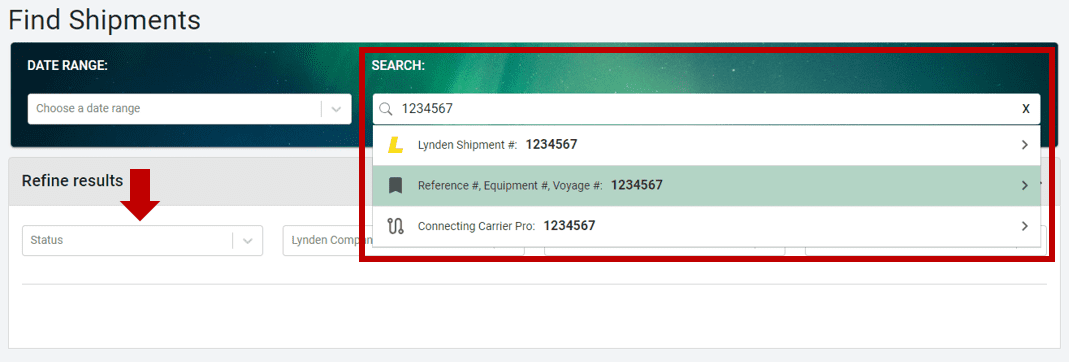 sender reference number tracking