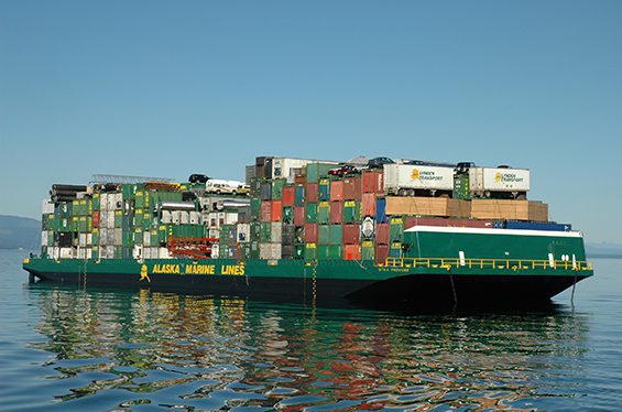 Barge service provides economical shipping for full containerloads.