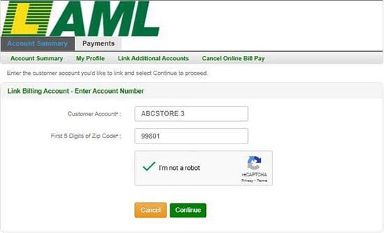 third step to linking multiple accounts under a single Lynden company