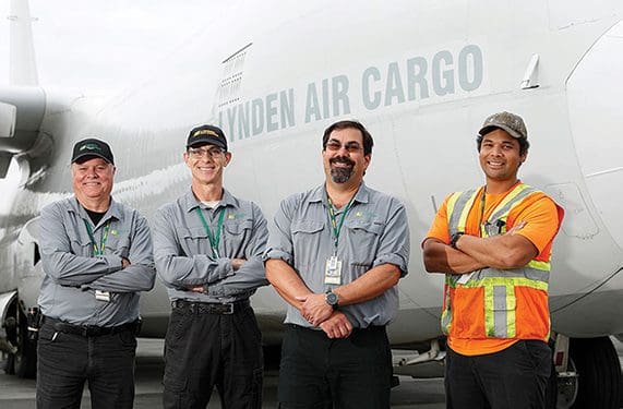 Hercules aircraft team providing service to destinations worldwide.