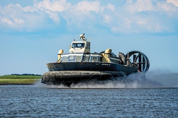Hovercrafts provide specialized shipping capabilities to remote destinations.
