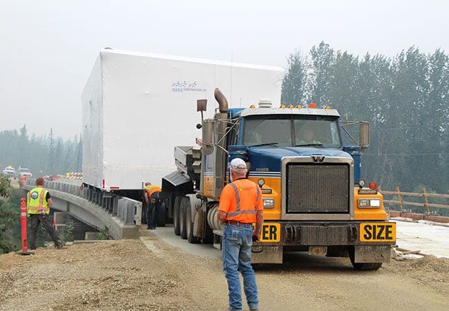 Trucking heavy equipment across bridges and hard to reach places.