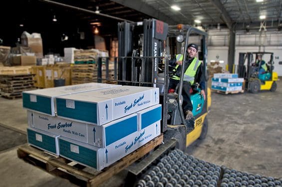 Loading seafood for expedited shipping