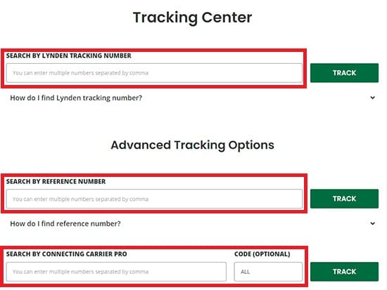 Different ways to track shipments with Standard Tracking