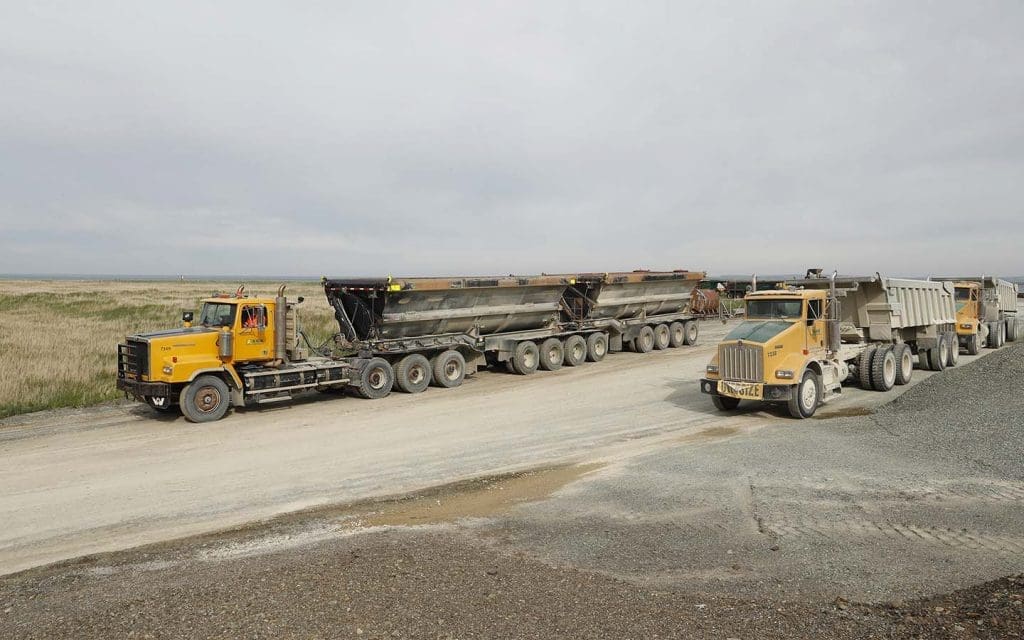 Aggregate material for construction in Western Alaska