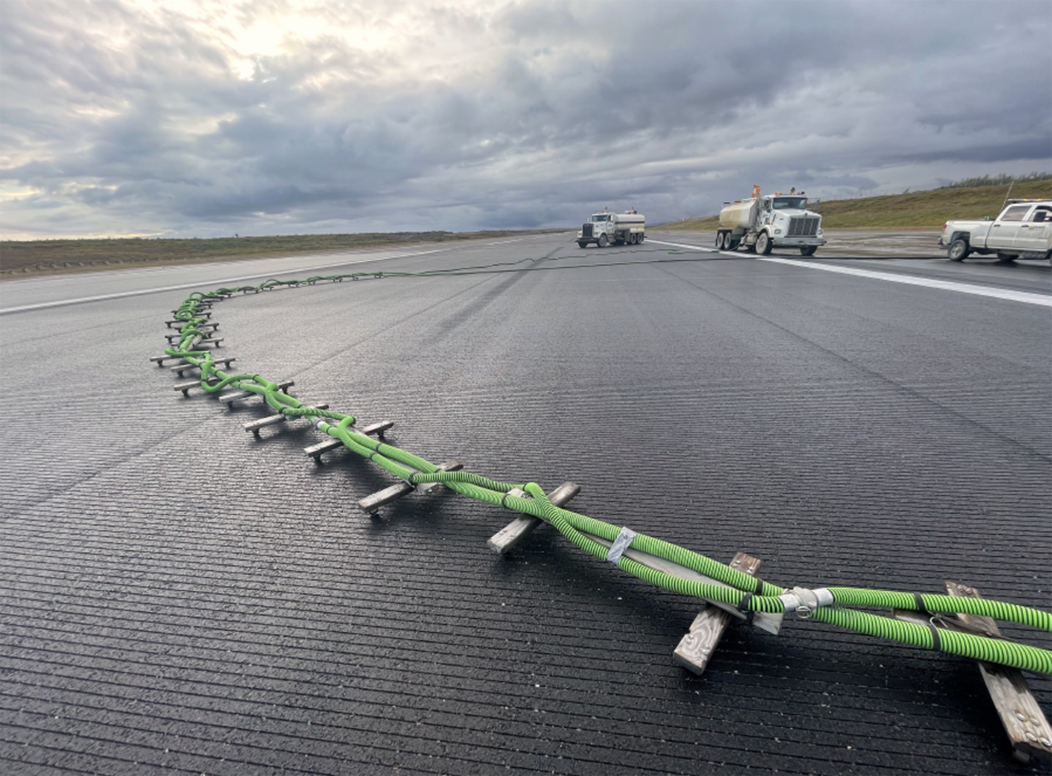 Construction underway on Nome airport runway