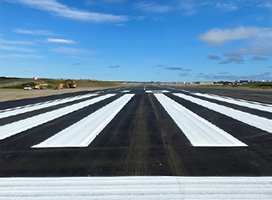 Airport runway construction in Nome