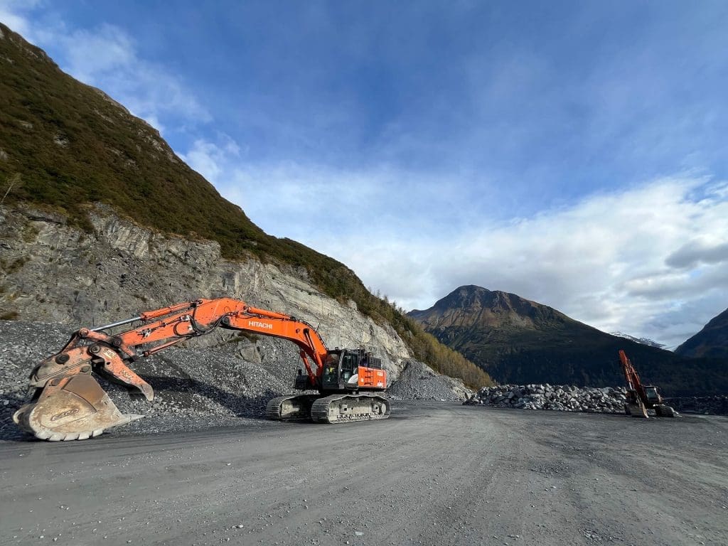 Aggregate (gravel), concrete, pavement, and riprap products in Valdez, Alaska