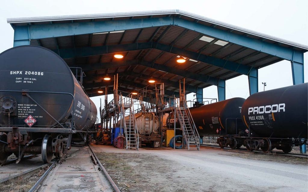 Rail transfer facility in Fairbanks, Alaska