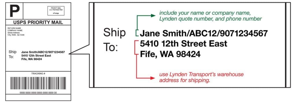Labeling your package for shipping.